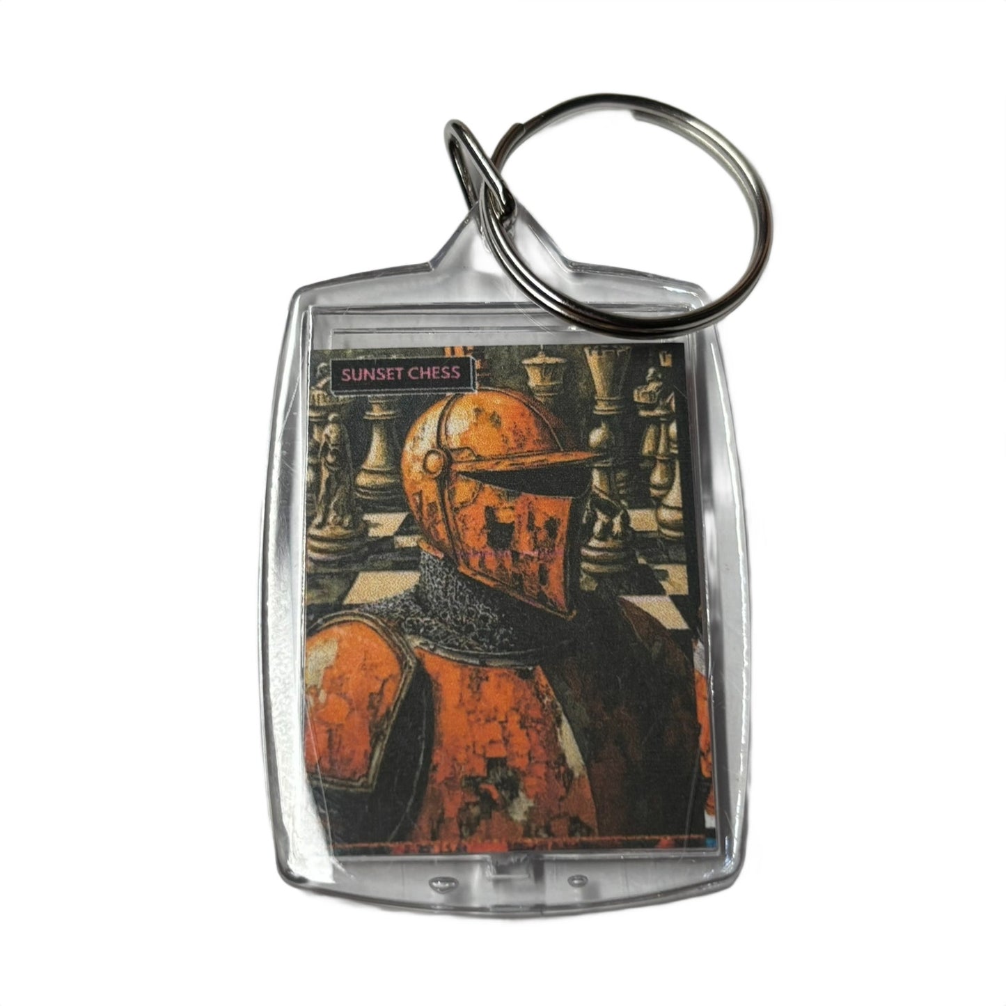 Orange Warrior - Sunset Chess Photo Keychain