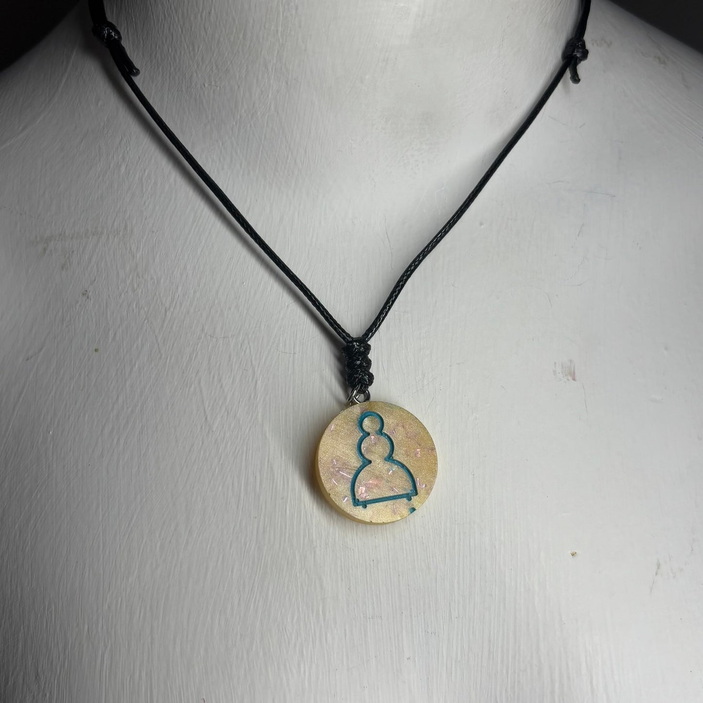 Prestigious Pawn - Handmade Resin Chess Necklace