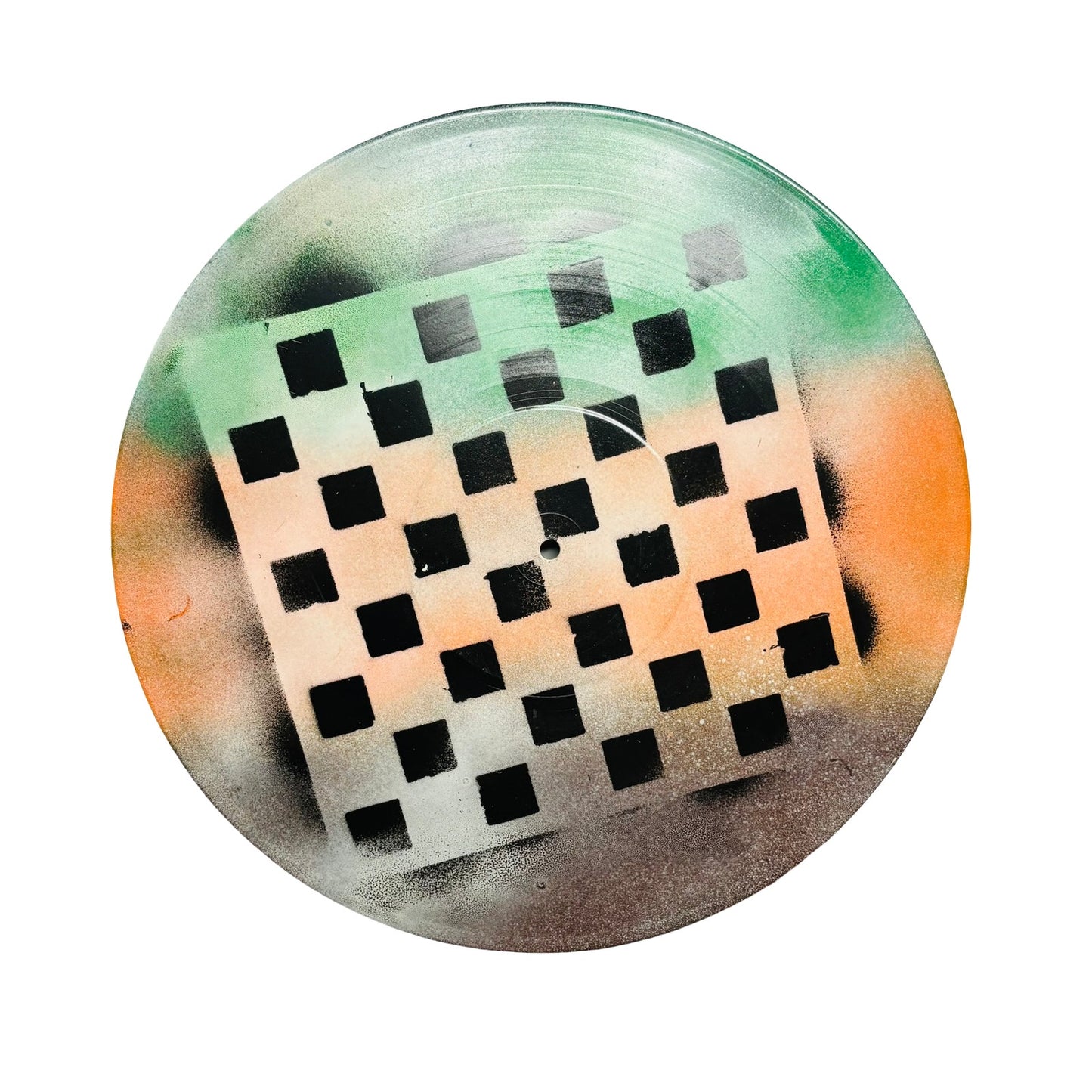 Orange Green Mist - Vinyl Chess Board