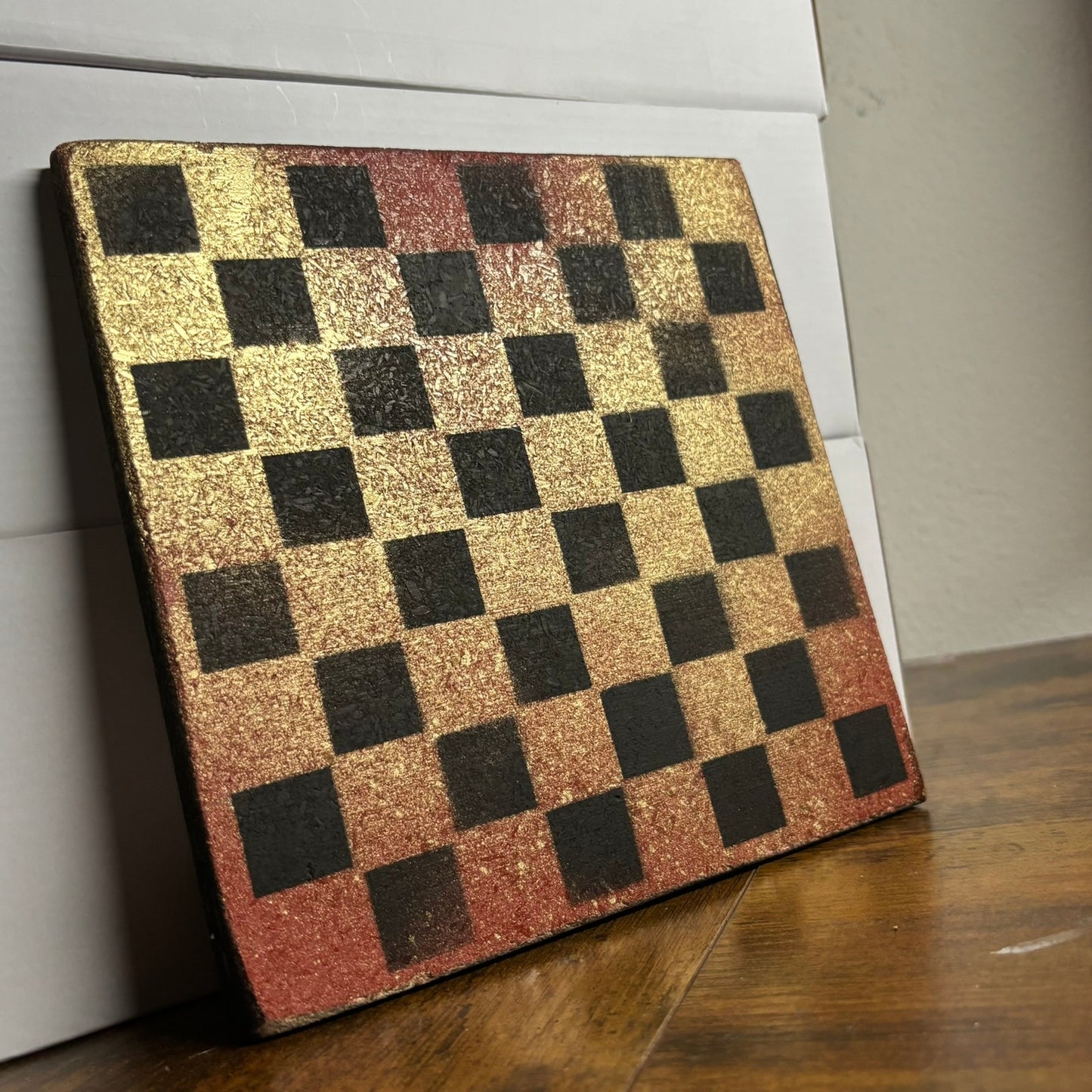 Golden Orange Hue - Painted Double Sided Chess Board