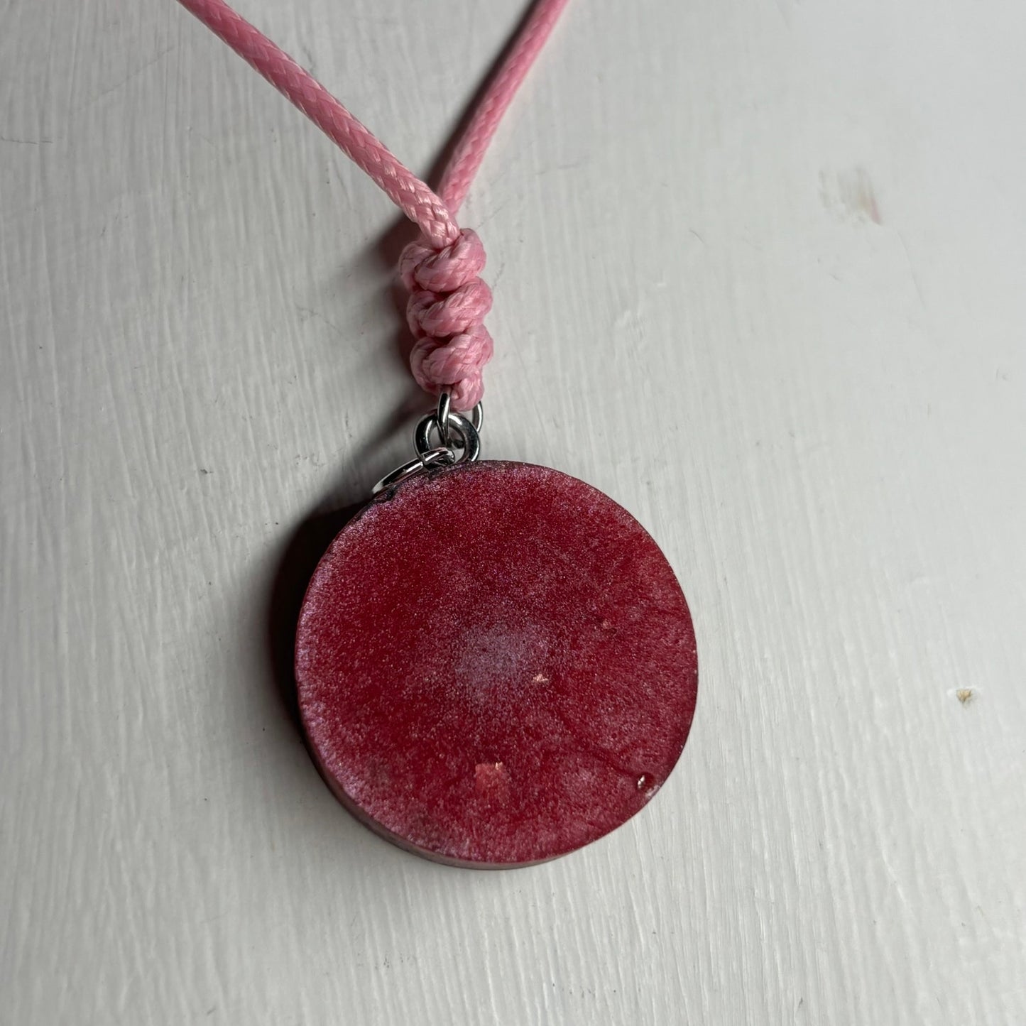 Simple Pink King - Handmade Resin Chess Necklace