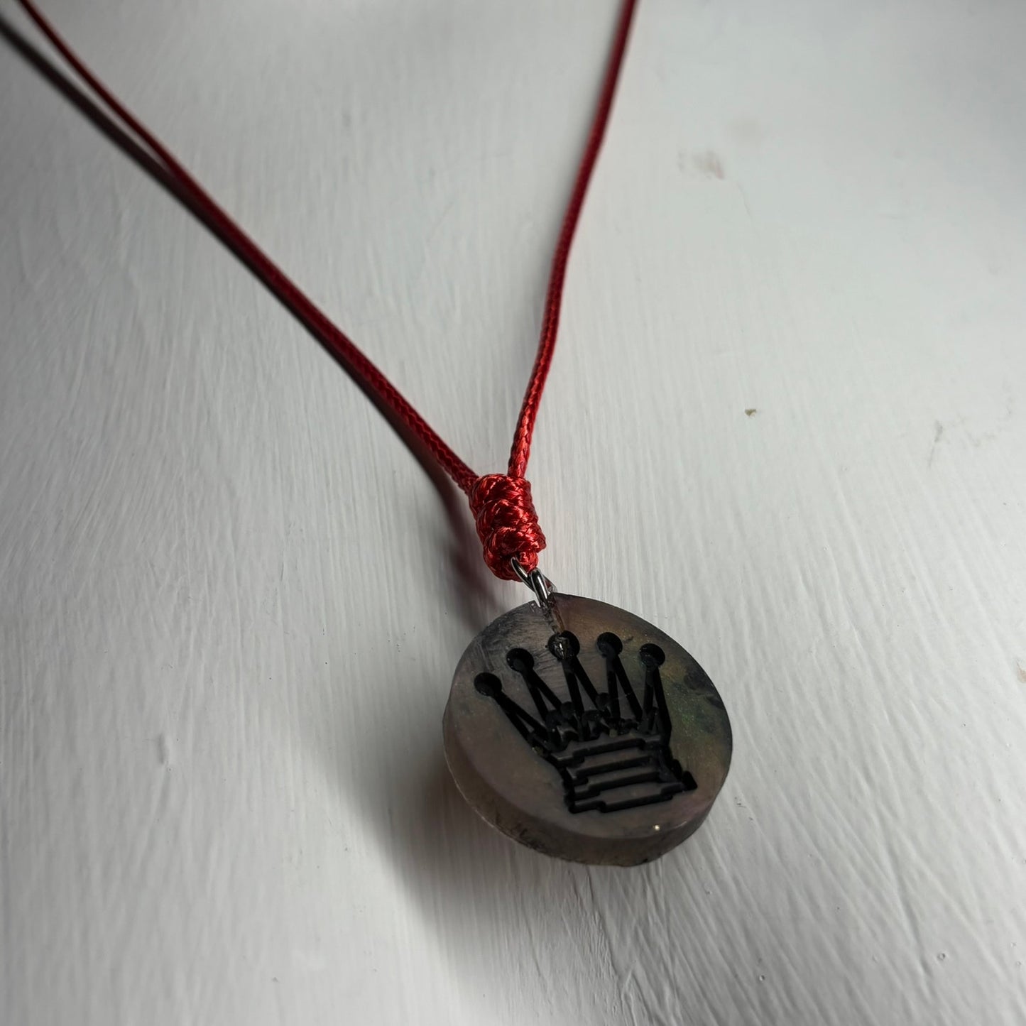 The Dark Queen - Handmade Resin Chess Necklace