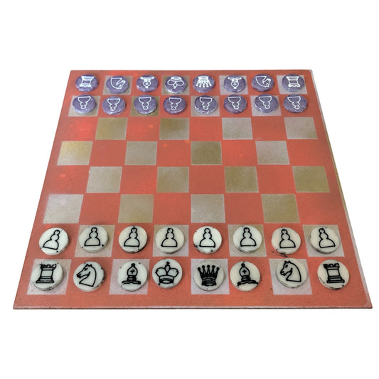 Gold Peach - Painted Chess Set