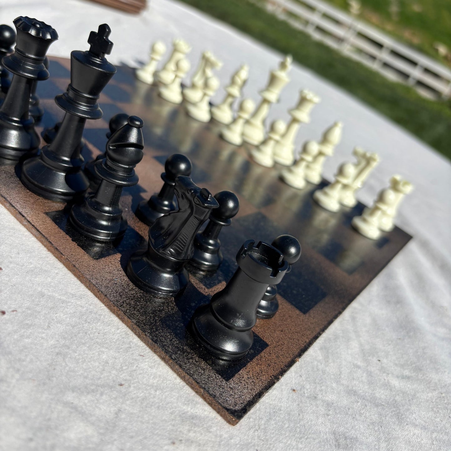 Vintage Brown - Painted Chess Set
