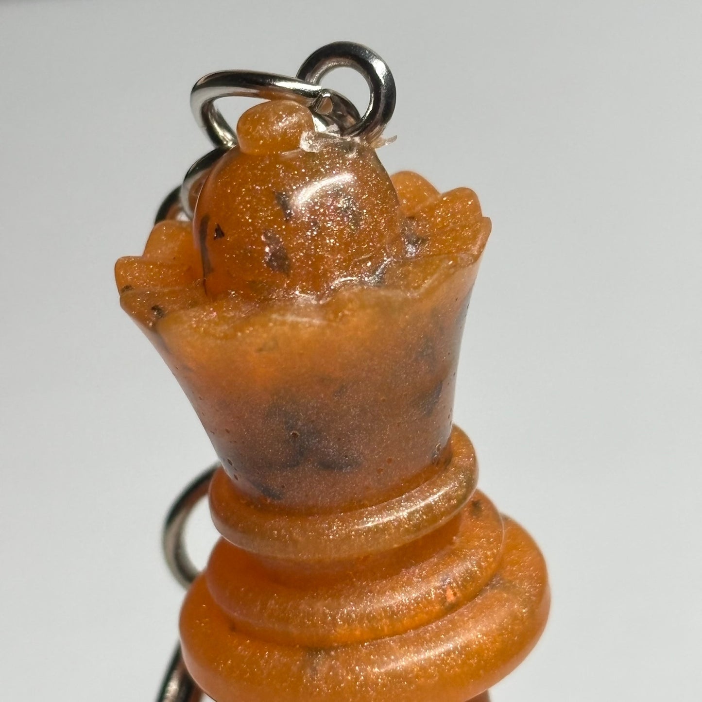 Orange Crystal Queen - Handmade Resin Keychain