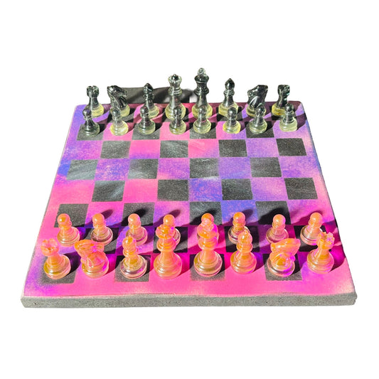 Purple & Pink Blush - Painted Chess Set
