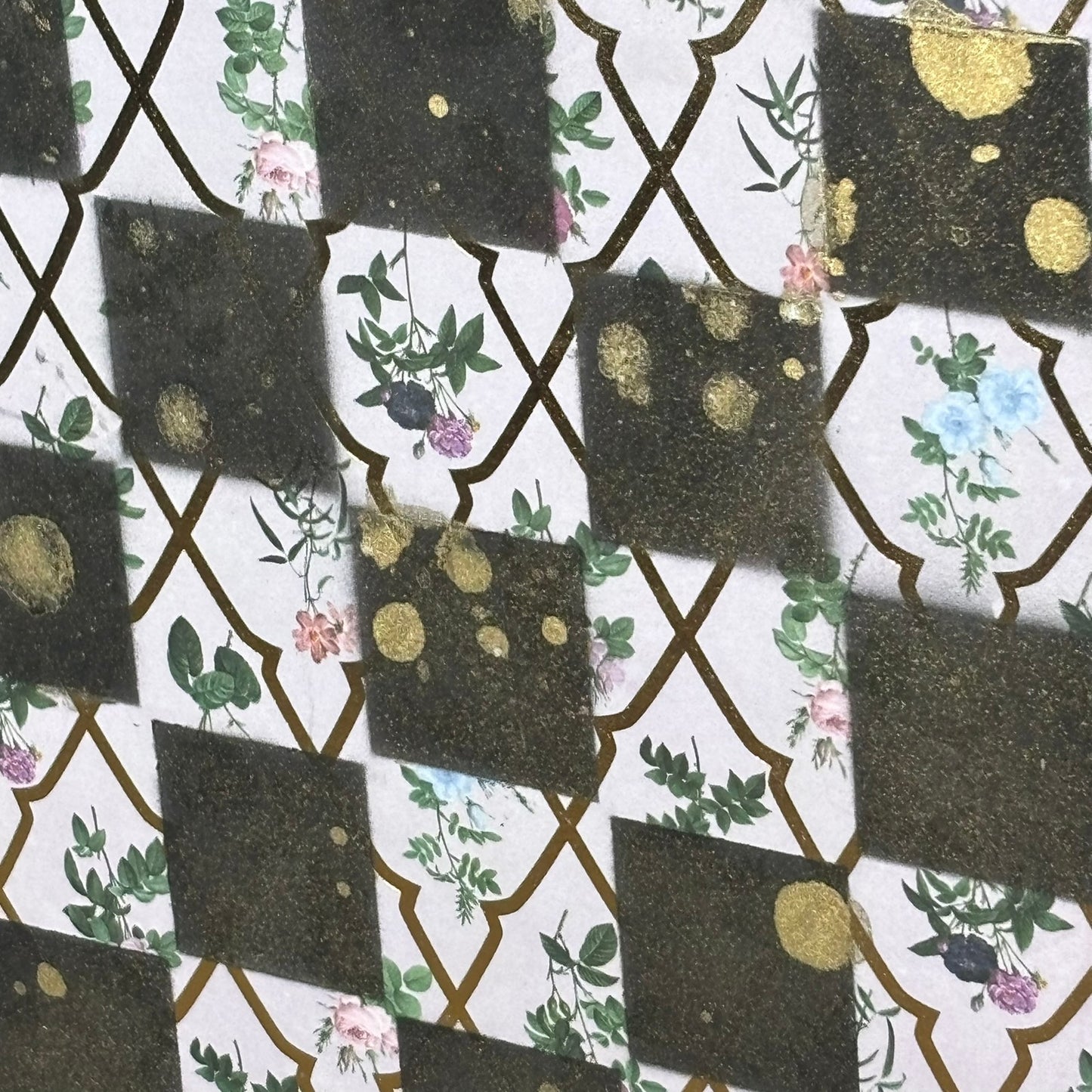 Vintage Flower Garden - Scrapbook Chess Board