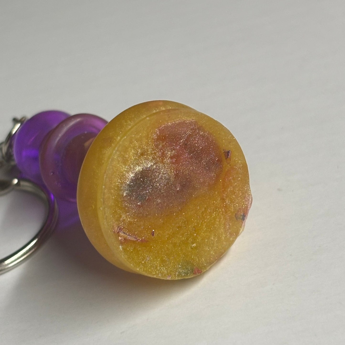 Royal Purple & Gold Bishop - Handmade Resin Keychain