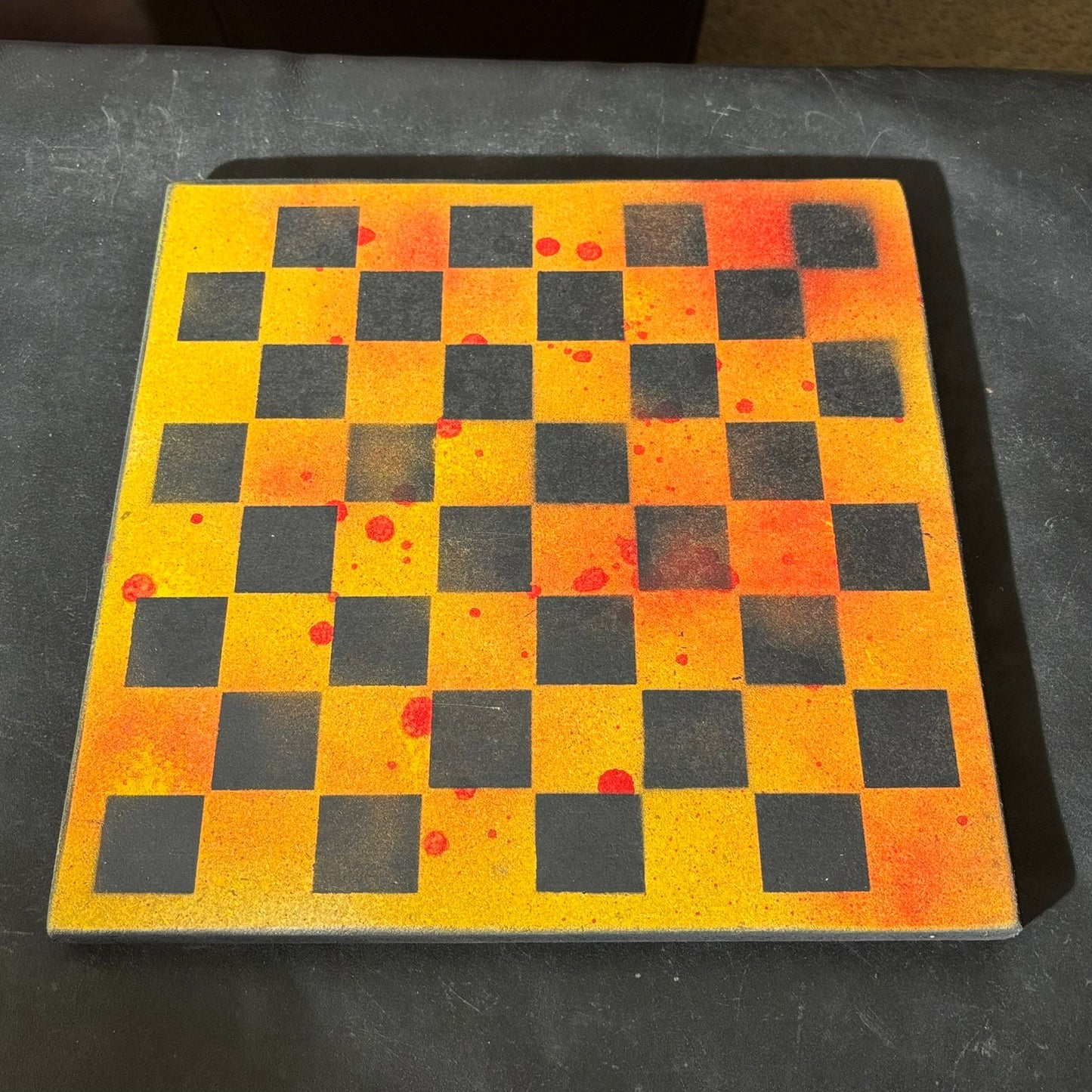 Fire Orange - Painted Chess Set