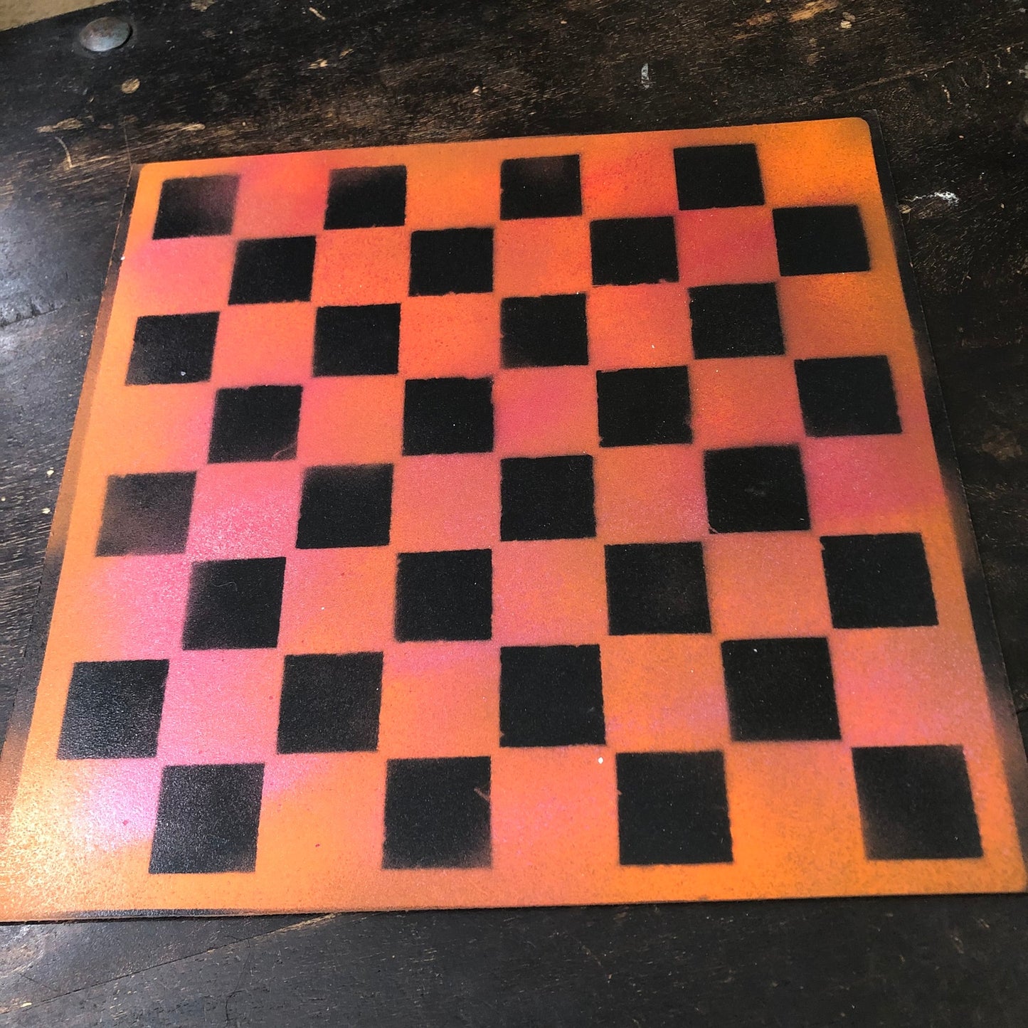 Vintage Orange - Painted Chess Set