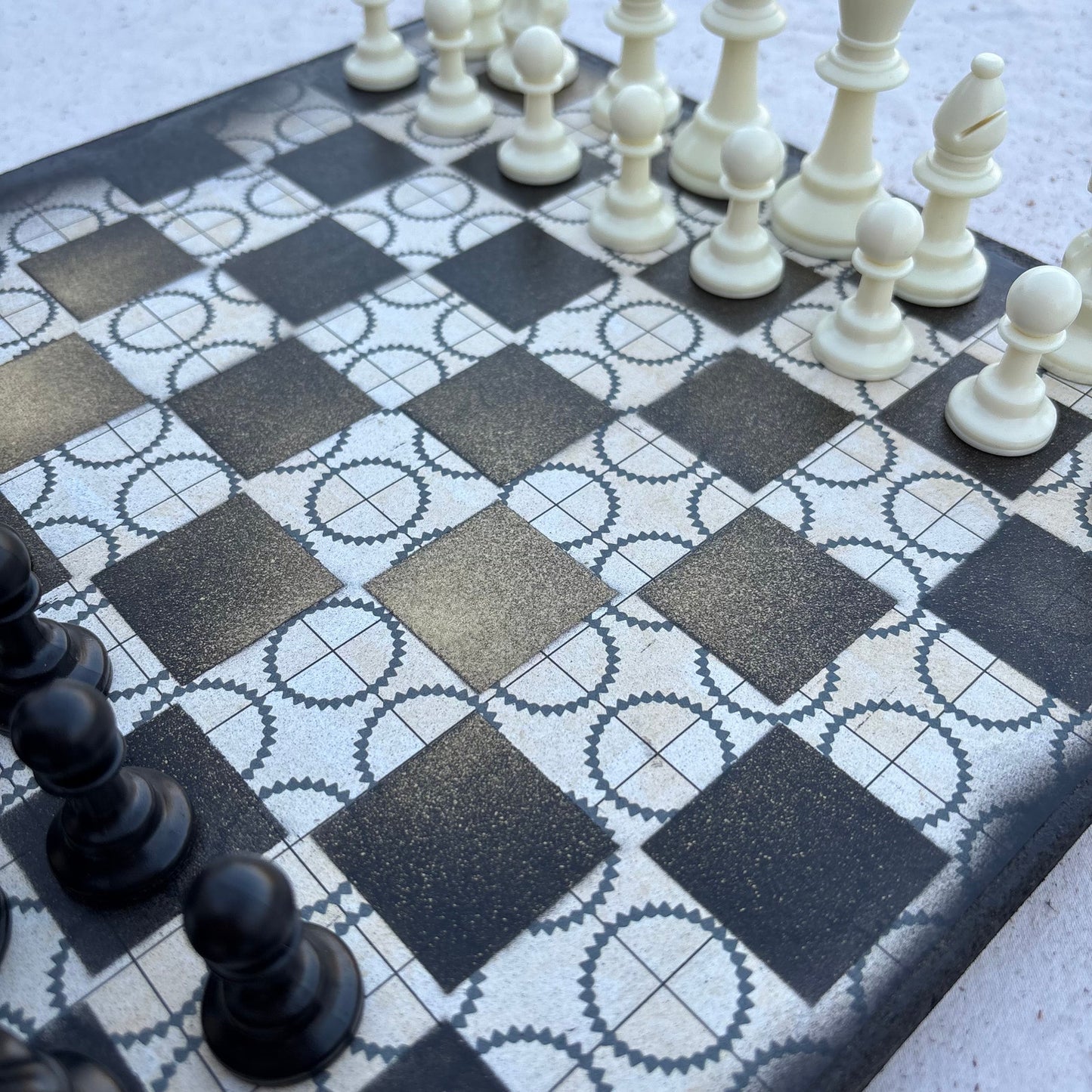 Golden Steampunk - Scrapbook Chess Set