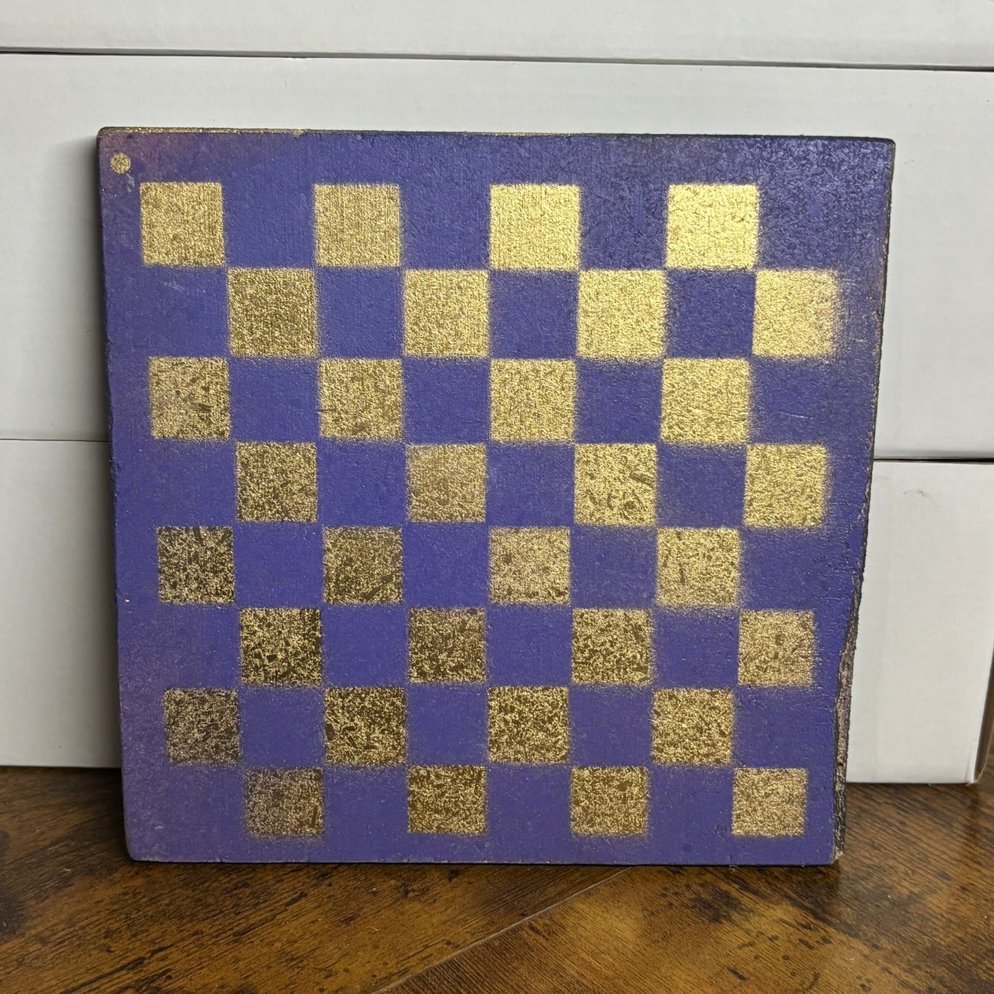 Purple Golden Hue - Painted Double Sided Chess Board