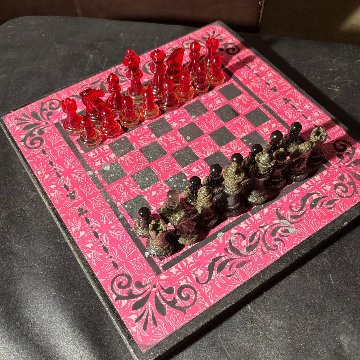 Royal Red - Scrapbook Chess Set