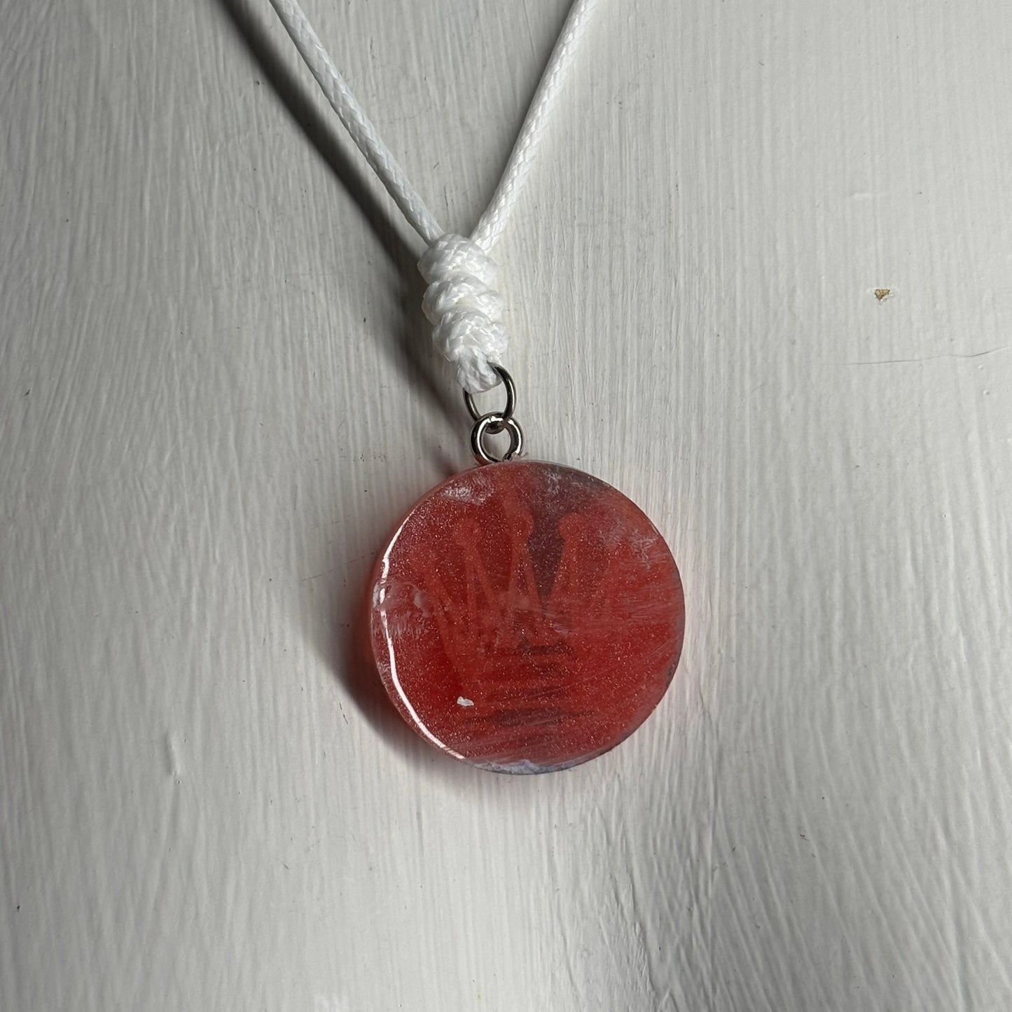 Shard Pink Queen - Handmade Resin Chess Necklace