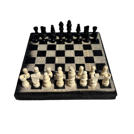 Vintage Words - Scrapbook Chess Set