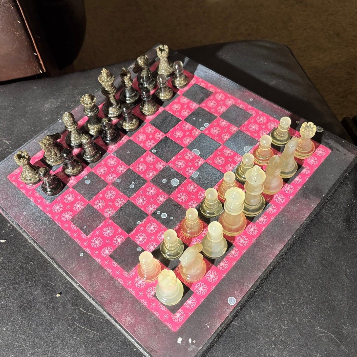 Vibrant Red - Scrapbook Chess Set