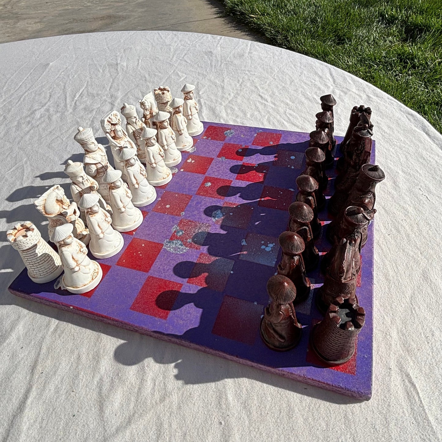 Purple Red Chrome Drip - Chinese Edition Chess Set