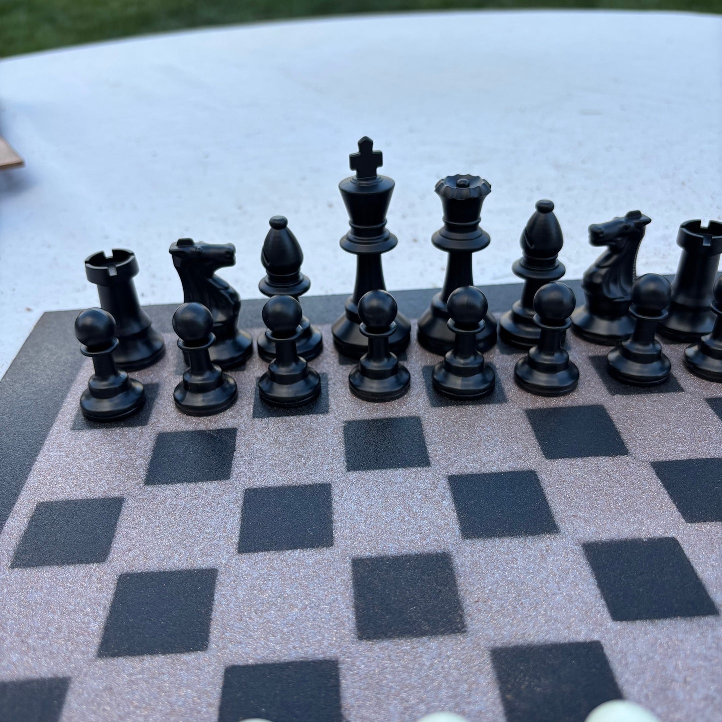 Simple Brown - Painted Chess Set