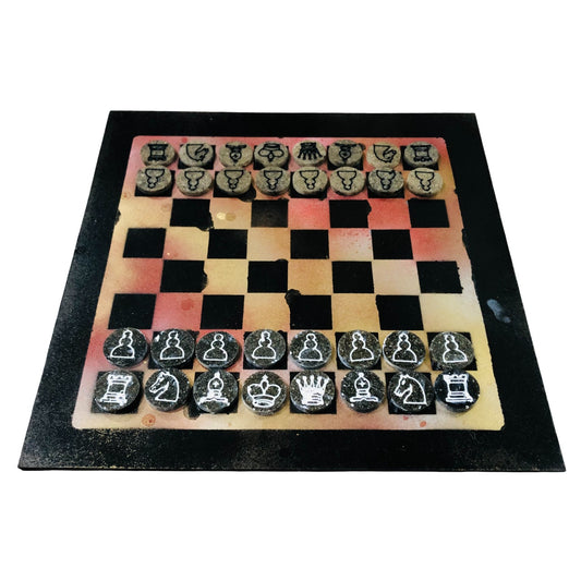 Golden Orange - Painted Chess Set