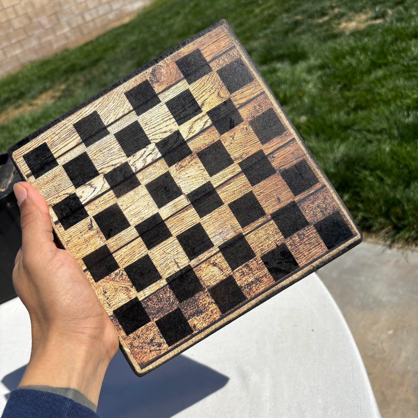 Classic Wood Print - Scrapbook Chess Set