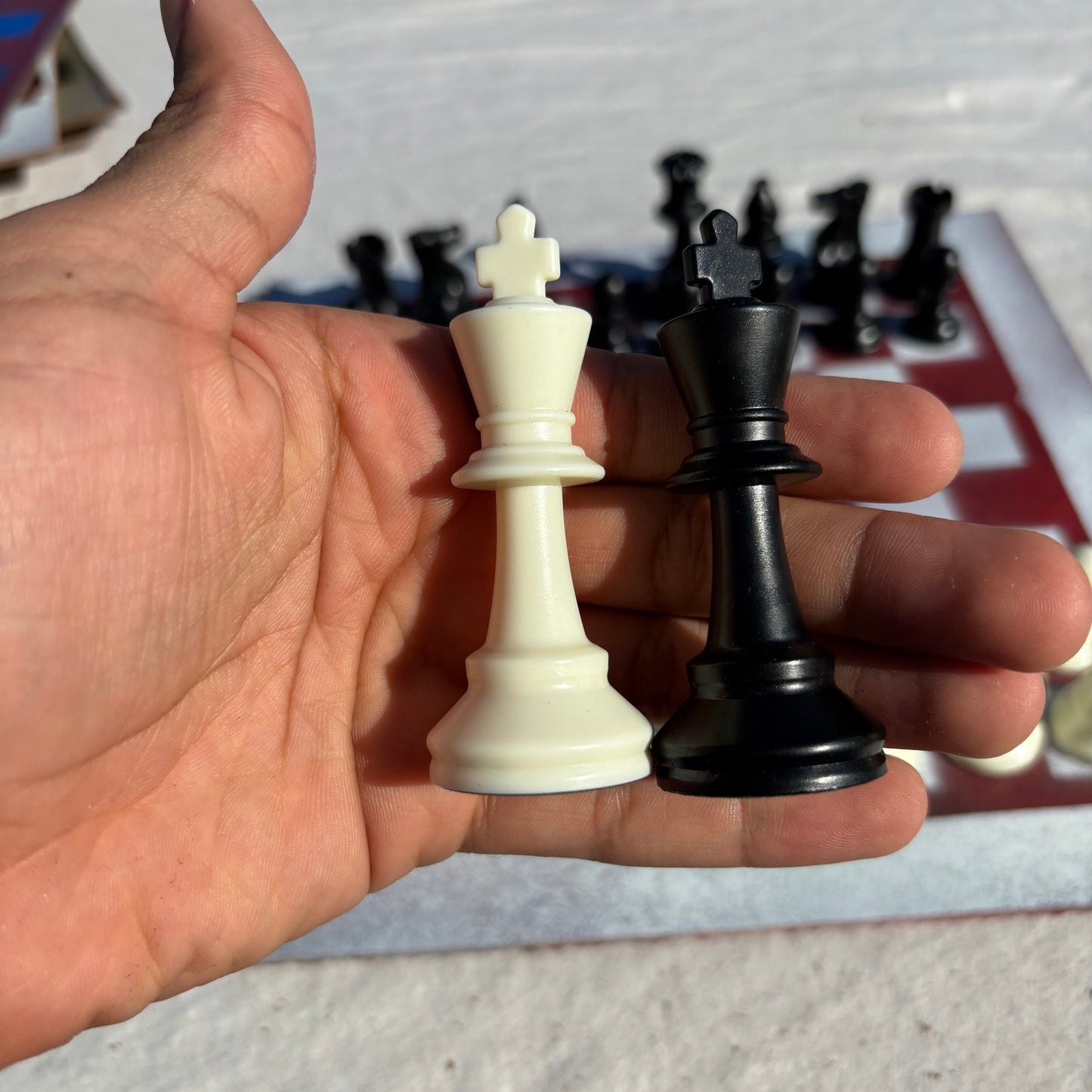Mushed Red - Painted Chess Set