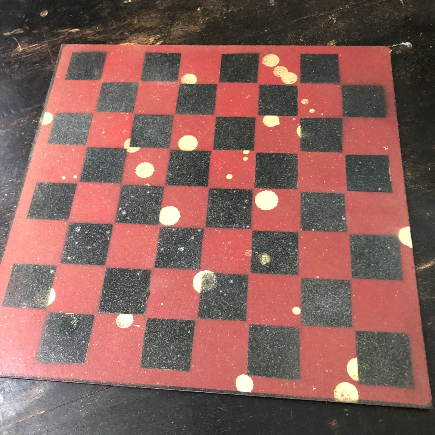 Chinese Golden Red - Painted Chess Set