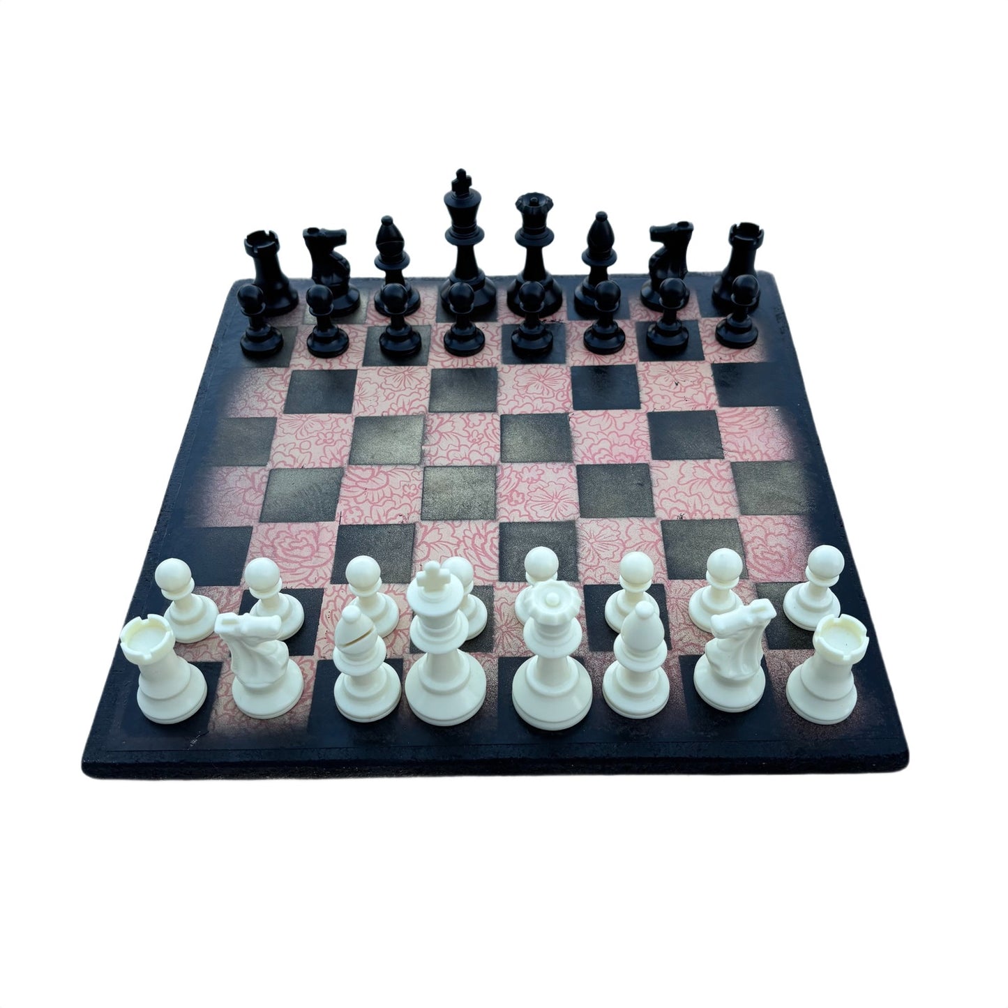 Peach Pattern - Scrapbook Chess Set