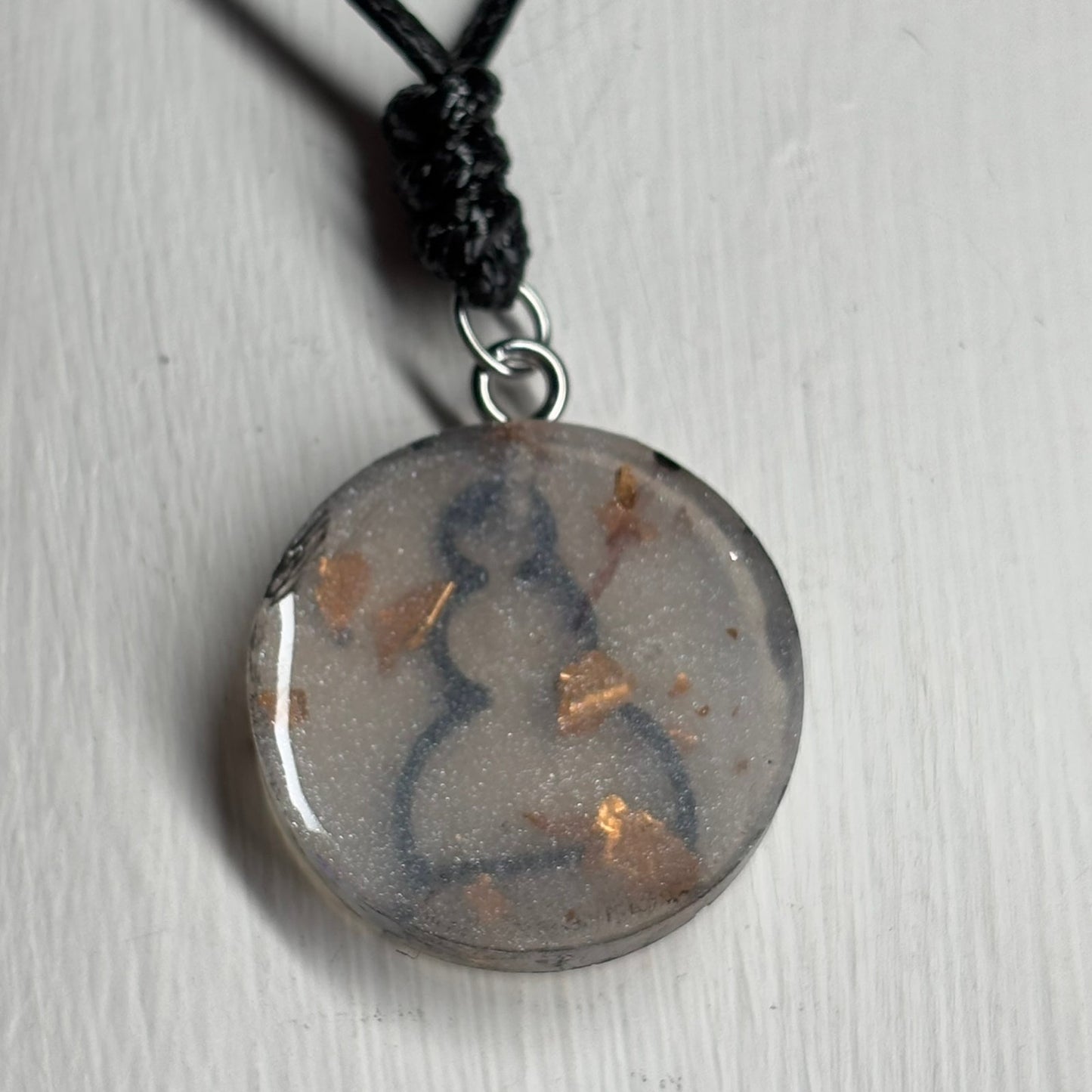 Crystal White Pawn - Handmade Resin Chess Necklace
