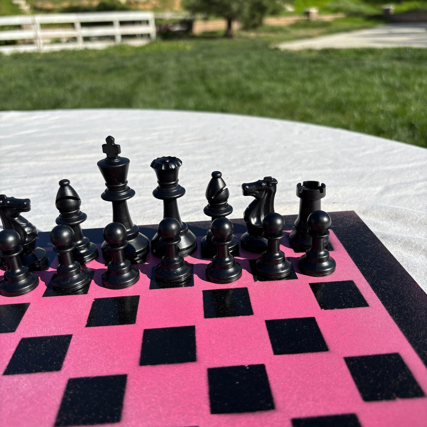 Hot Pink - Painted Chess Set