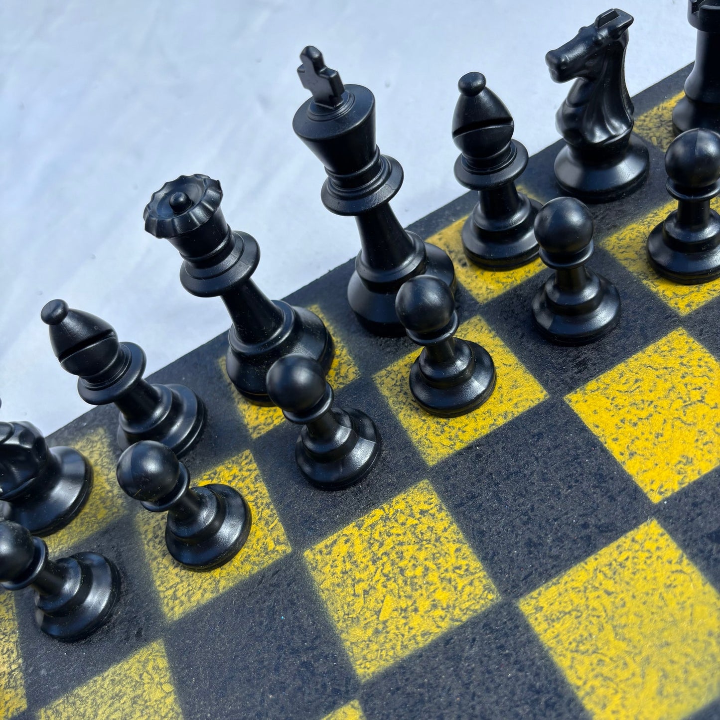 Black & Yellow - Painted Chess Set