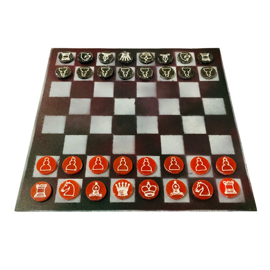 Fading Violet - Painted Chess Set