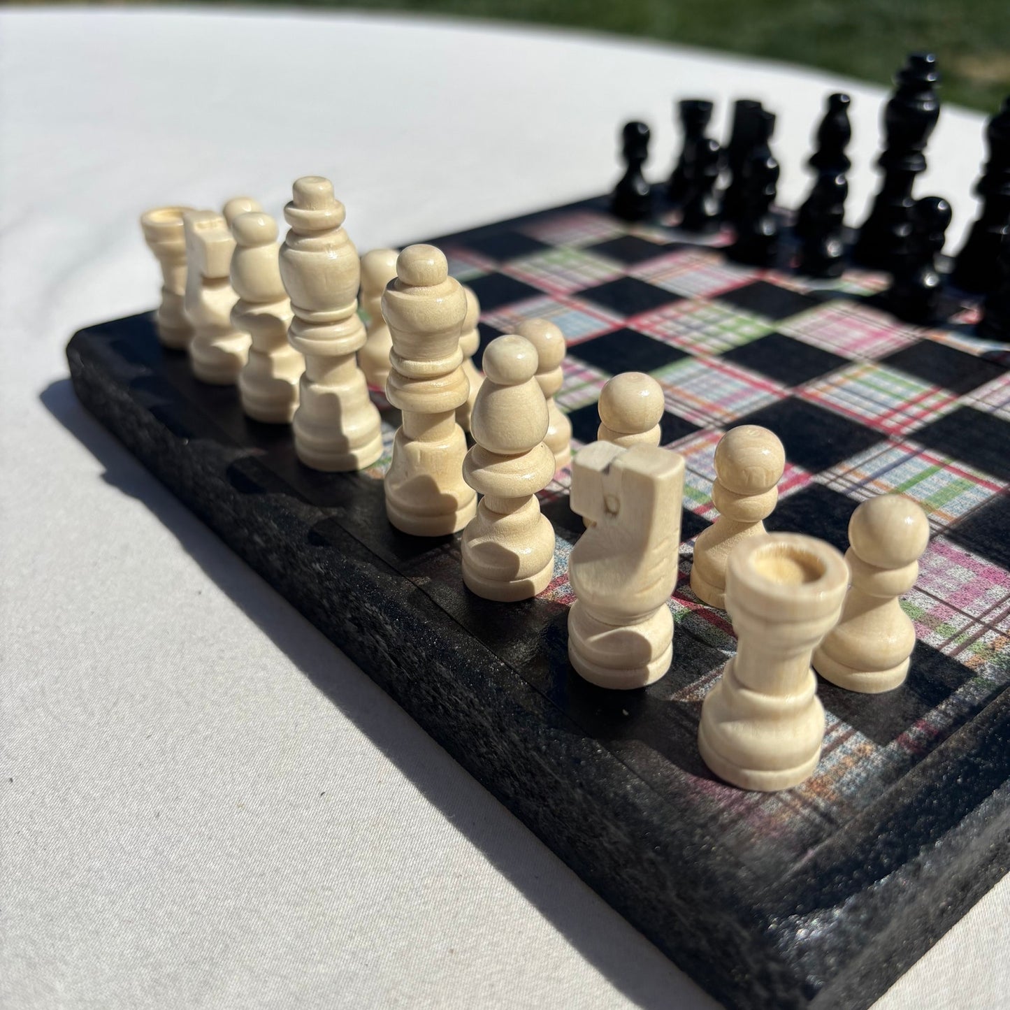 Colorful Lines - Scrapbook Chess Set