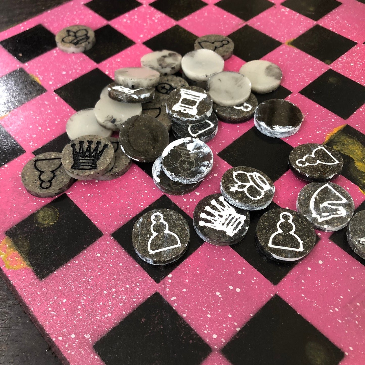 Vintage Pink - Painted Chess Set