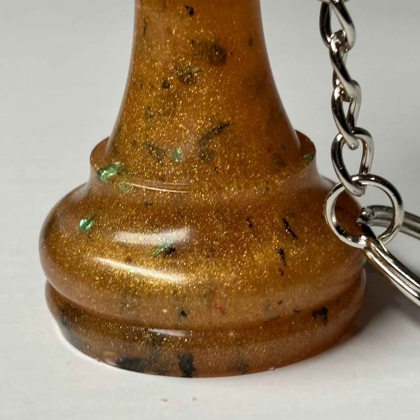 Spotted Cream Yellow Rook - Handmade Resin Keychain - Large Edition