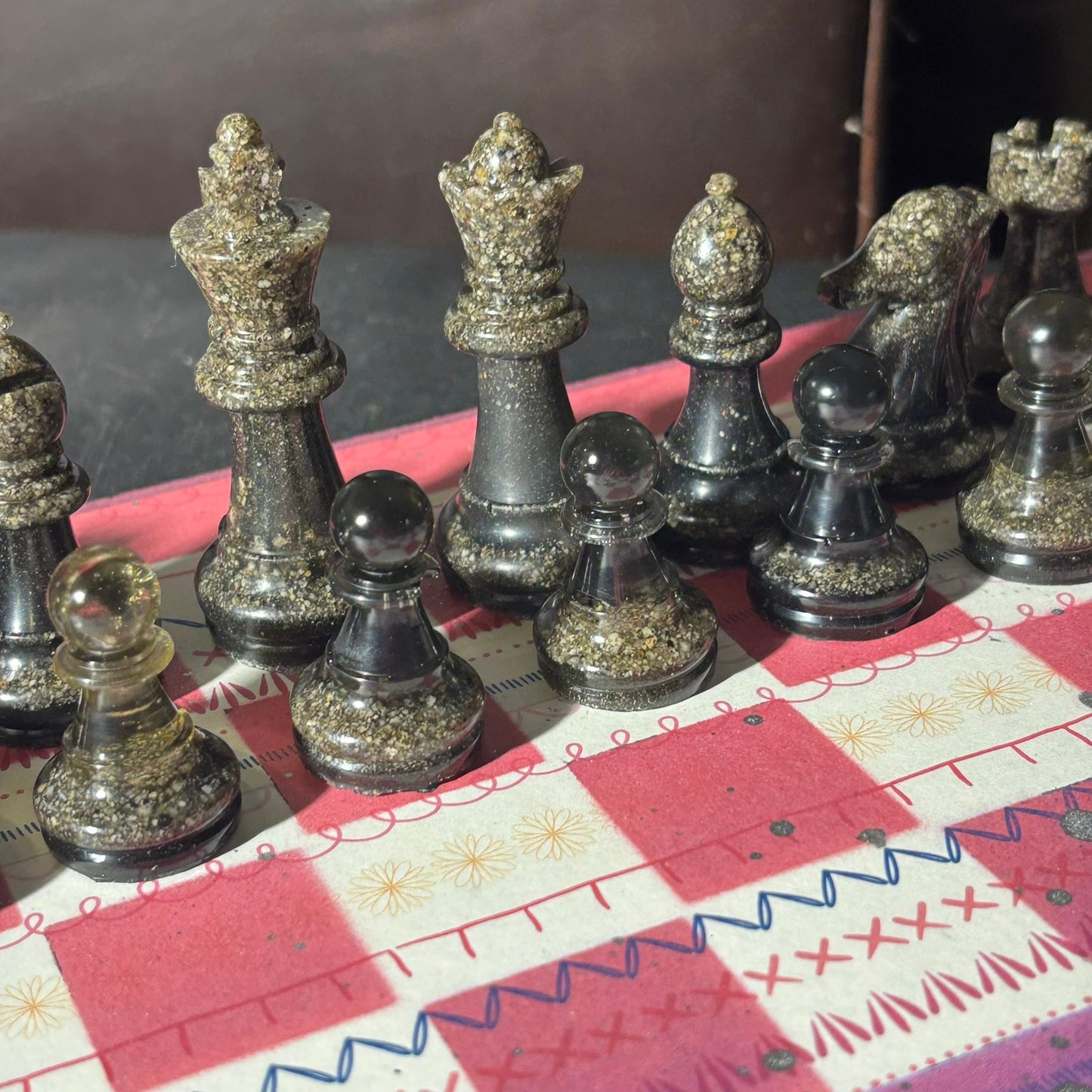 Pink & Purple Mix - Scrapbook Chess Set