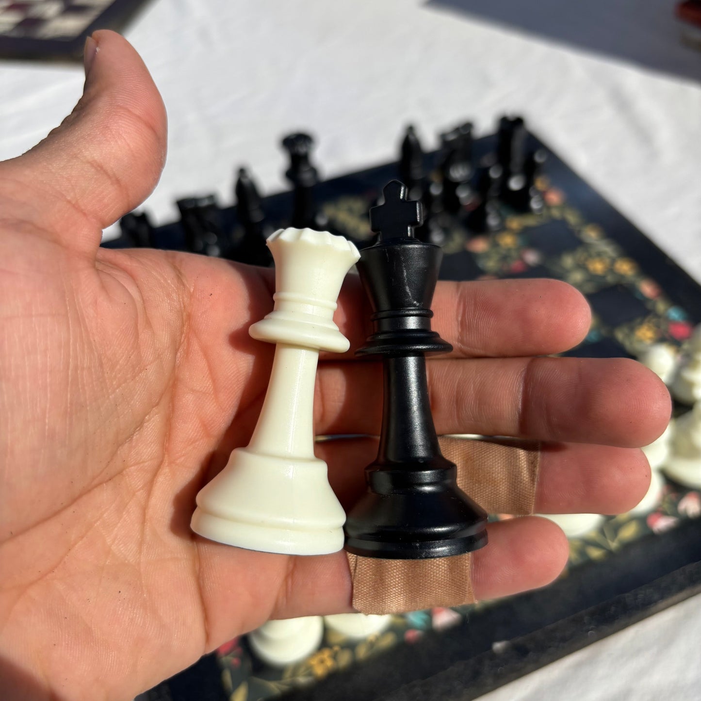 Vintage Flowers - Scrapbook Chess Set