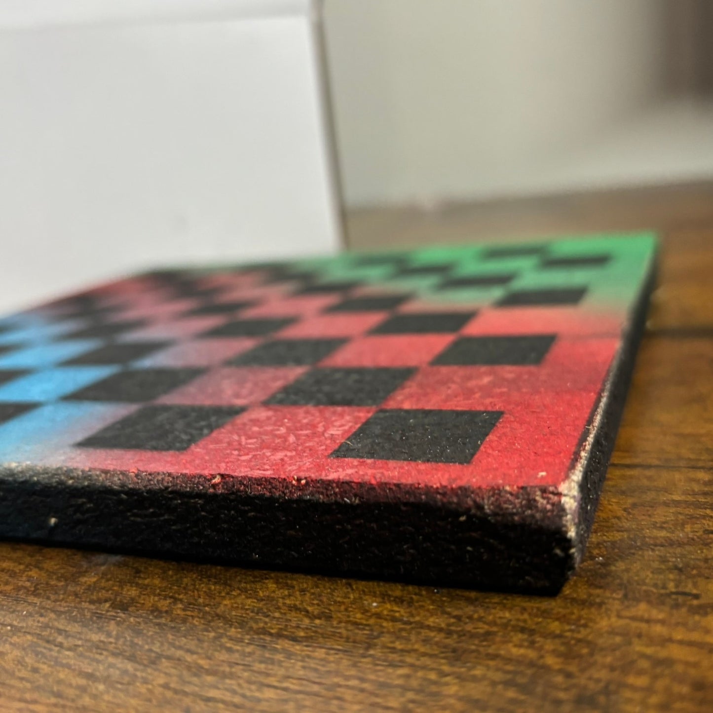 Rainbow Mix - Painted Double Sided Chess Board