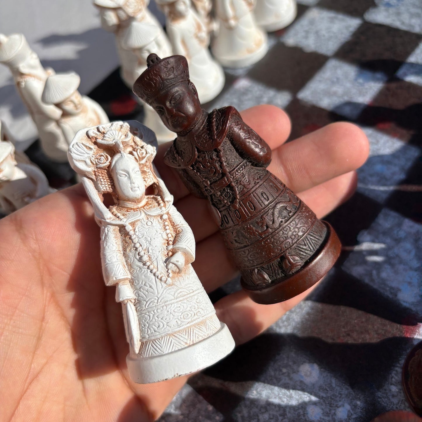 Chrome Black Space - Chinese Edition Chess Set
