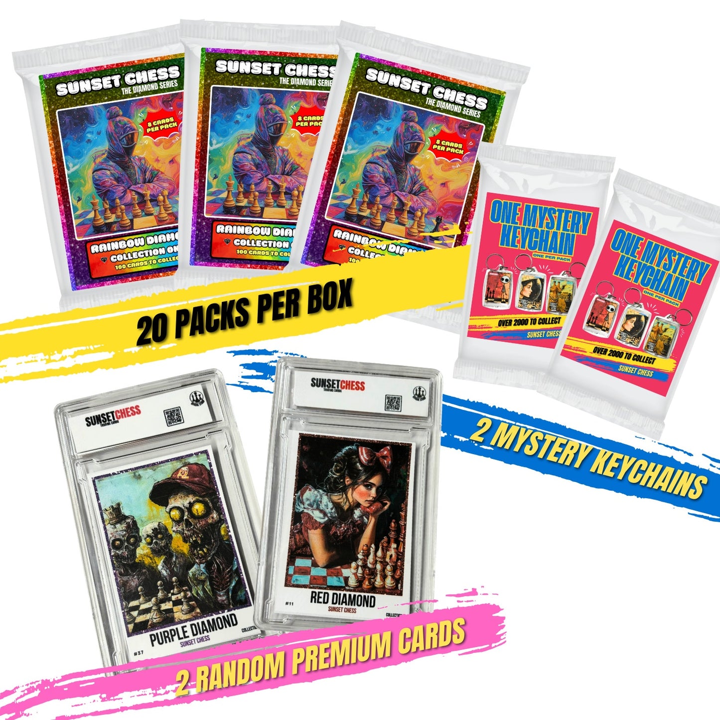 Rainbow Diamond Box 1 - Jumbo Box Pack - Chess Trading Cards