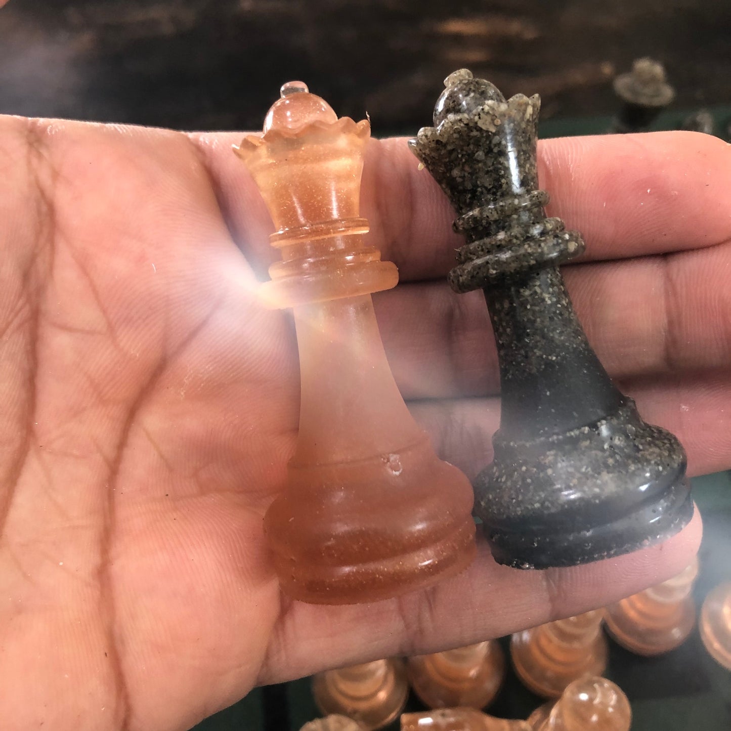 Royal Green - Painted Chess Set