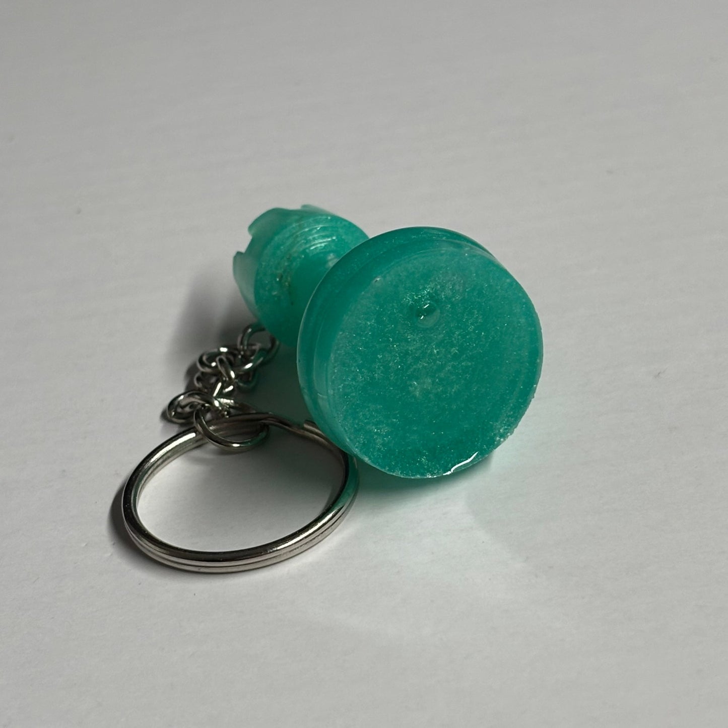 Seaside Green Rook - Handmade Resin Keychain