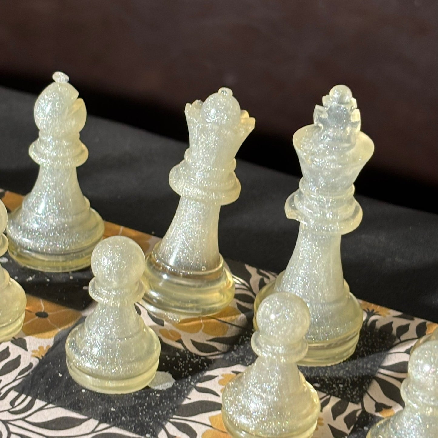 Vintage Brown Pattern - Scrapbook Chess Set