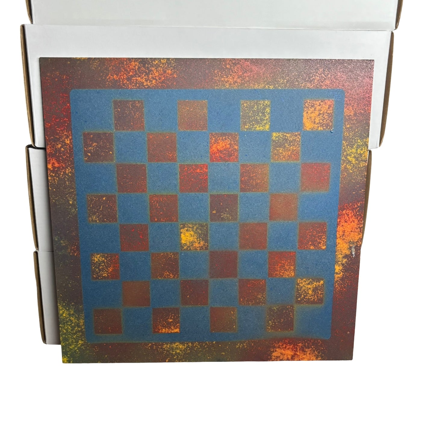 Rustic Navy Blue - Painted Chess Board