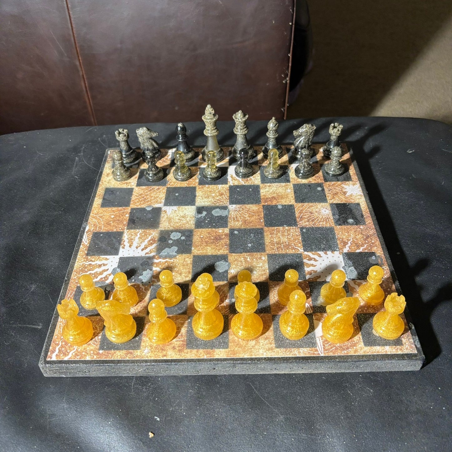 Golden Sunset - Scrapbook Chess Set