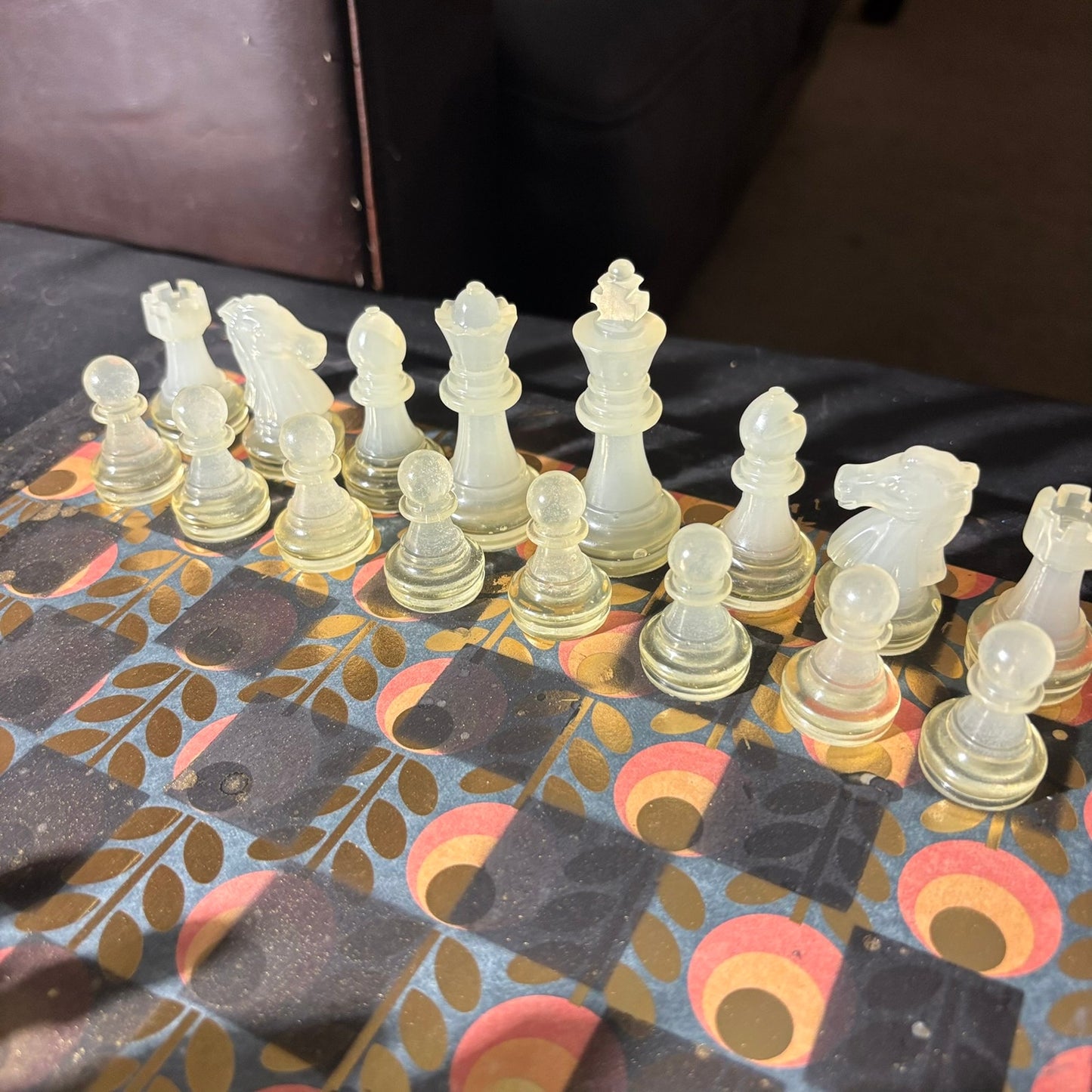 Vintage Swirl Pattern - Scrapbook Chess Set