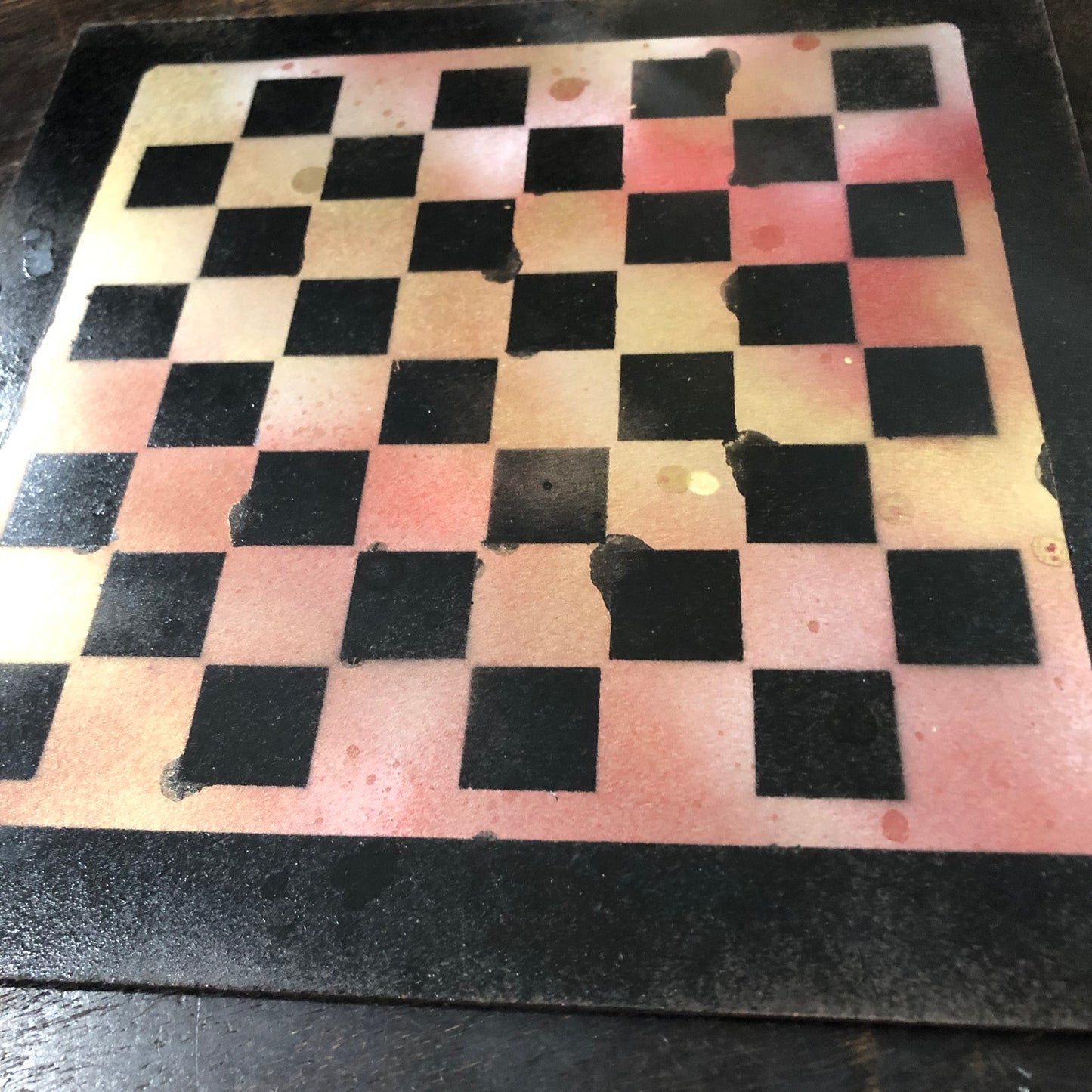 Golden Orange - Painted Chess Set