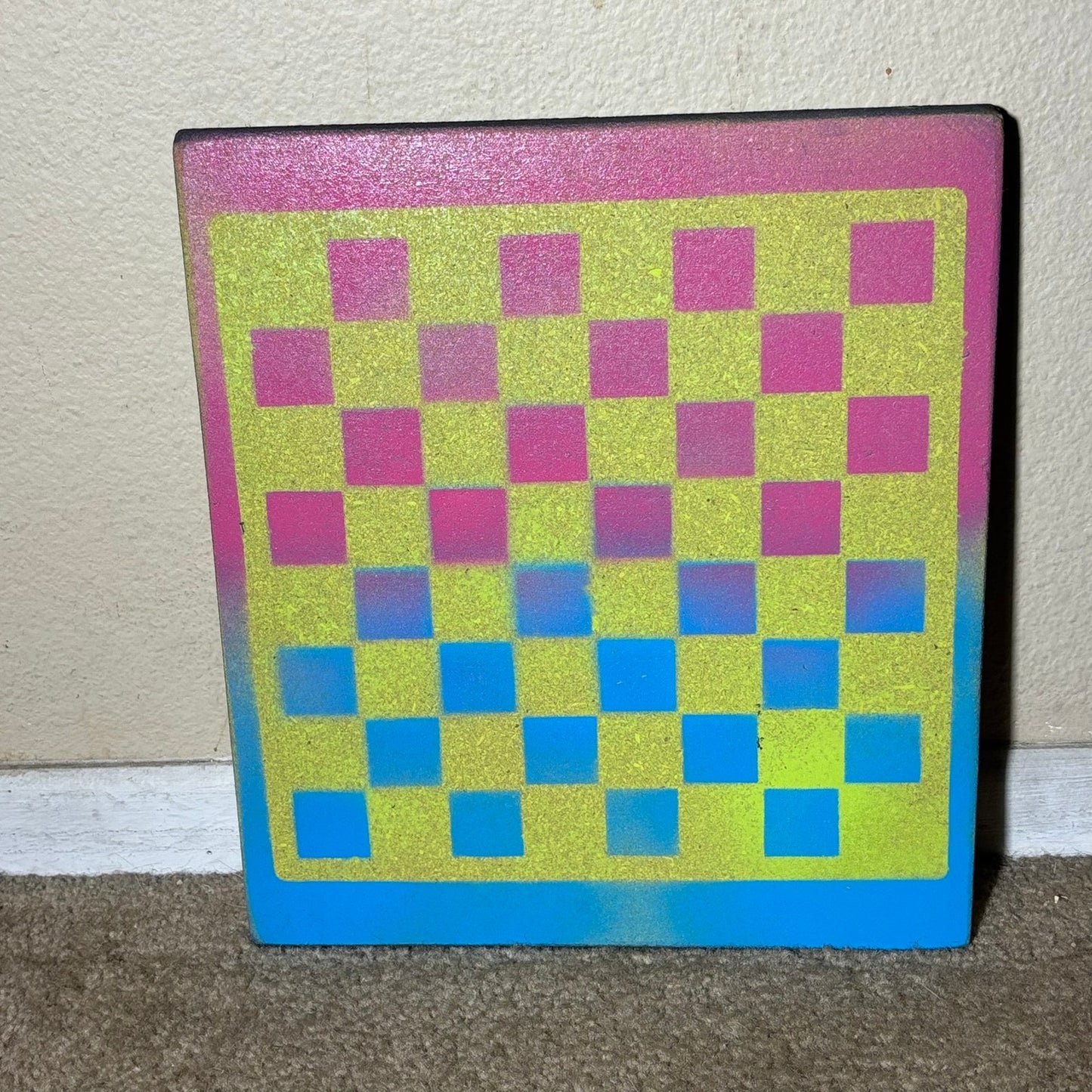 Neon Colors - Painted Chess Board
