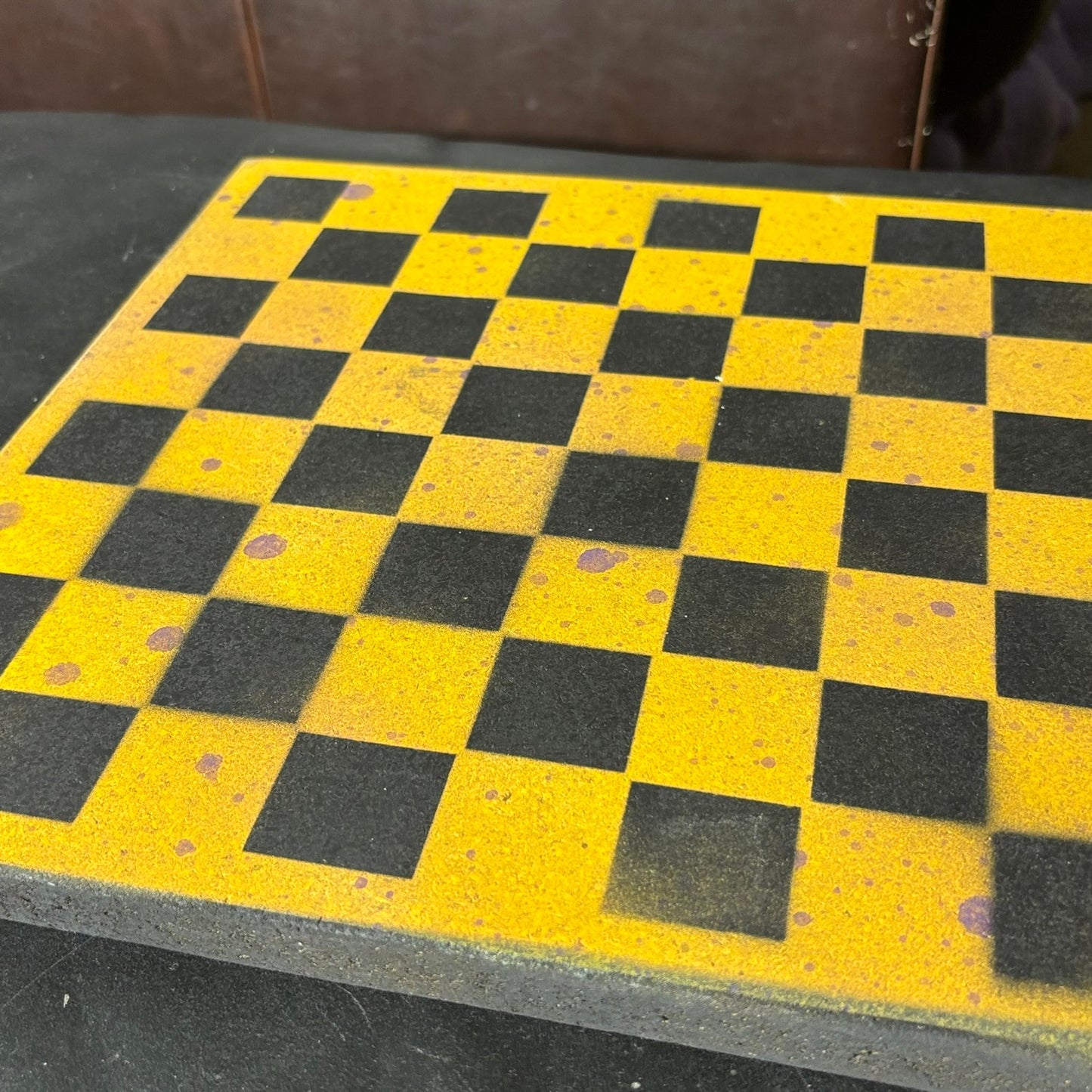 Yellow & Black - Painted Chess Set