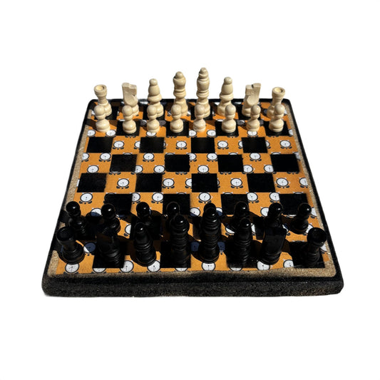 Orange Clocks - Scrapbook Chess Set