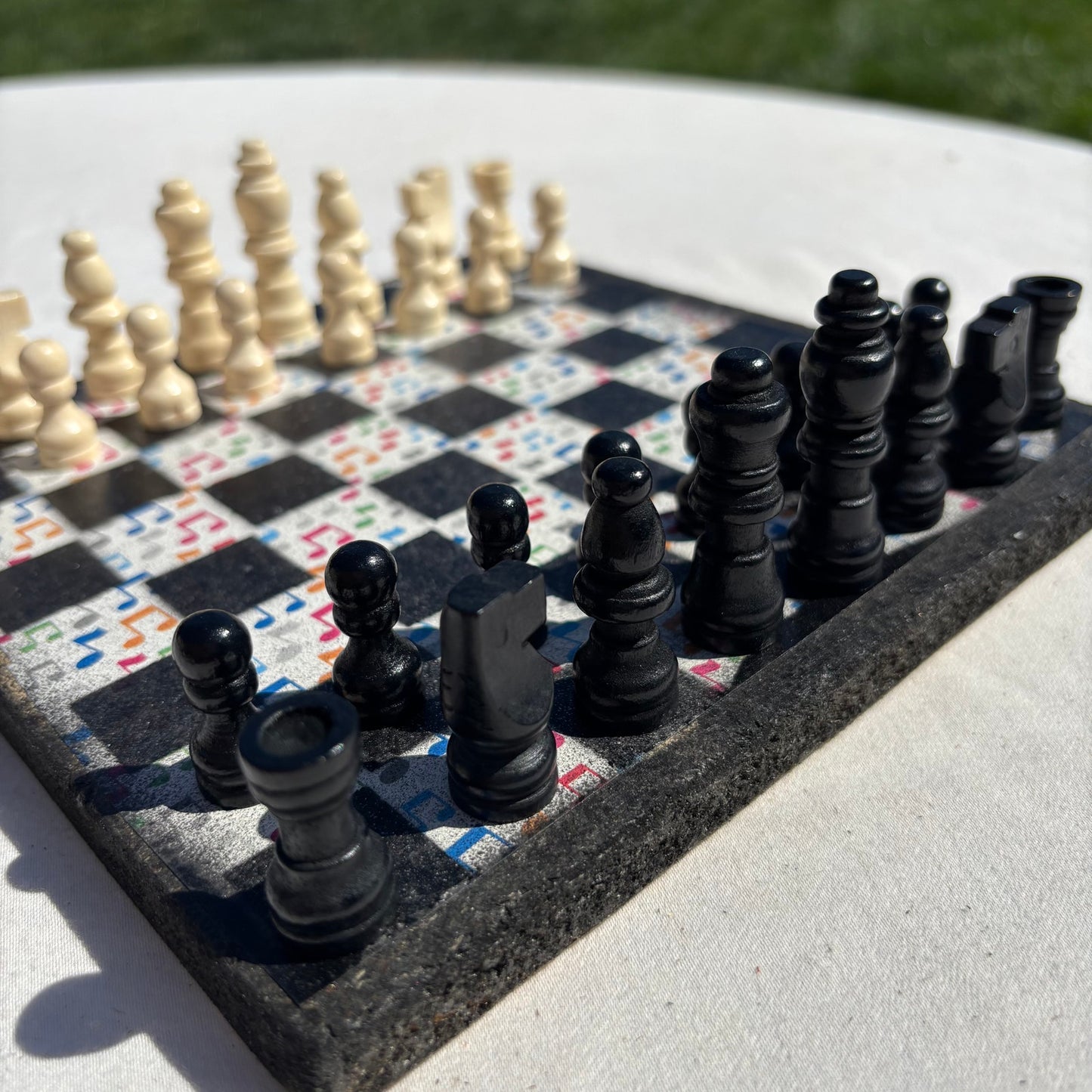 Colorful Music - Scrapbook Chess Set